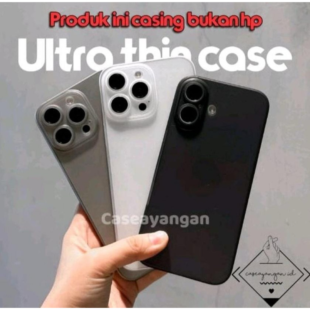 Ultra thin case for iphone 13  warna putih