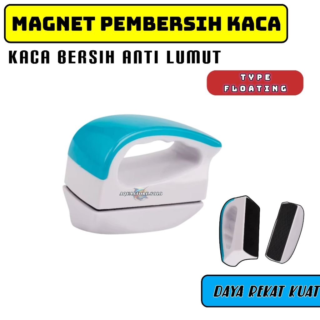 MAGNET PEMBERSIH KACA AQUARIUM KACA 3-12mm TERAPUNG