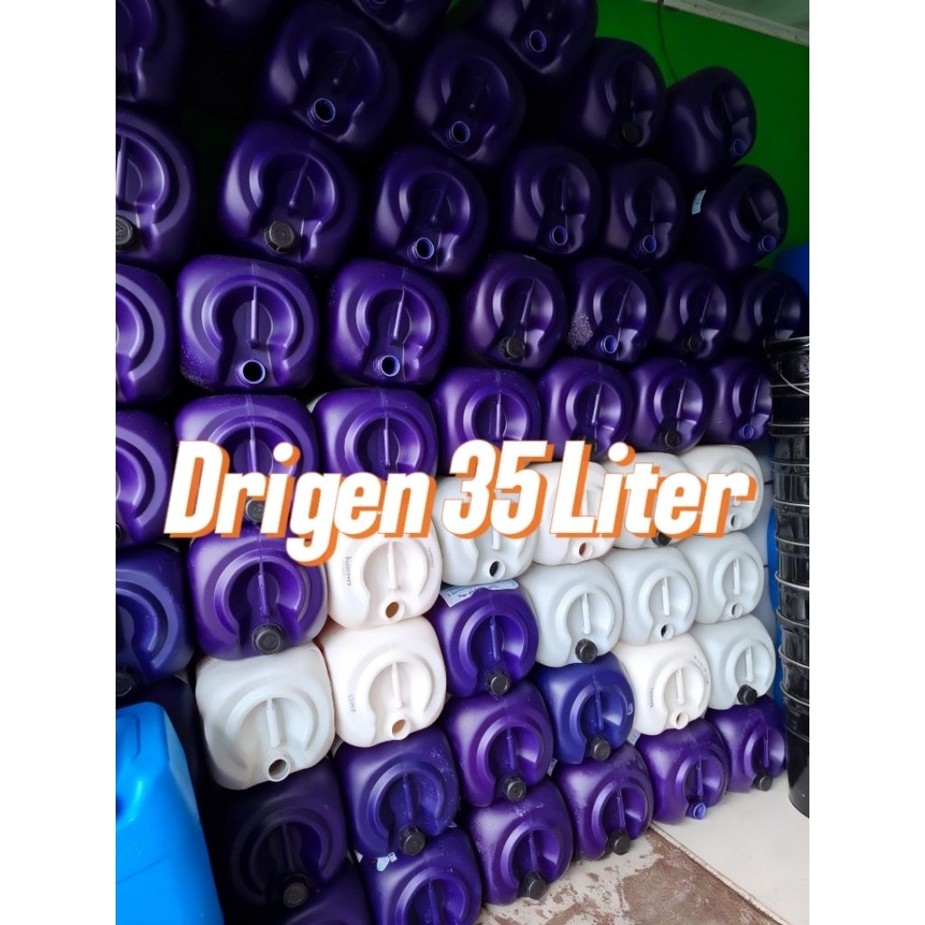 Jerigen Sintas Bekas 35 Liter - Kapasitas Besar, Model Kotak, Warna Menarik
