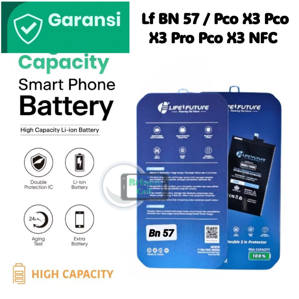 Batre Lf BN 57 / Baterai Lf Xomi Pco X3 / Pco X3 Pro / Pco X3 NFC Ori Life Future
