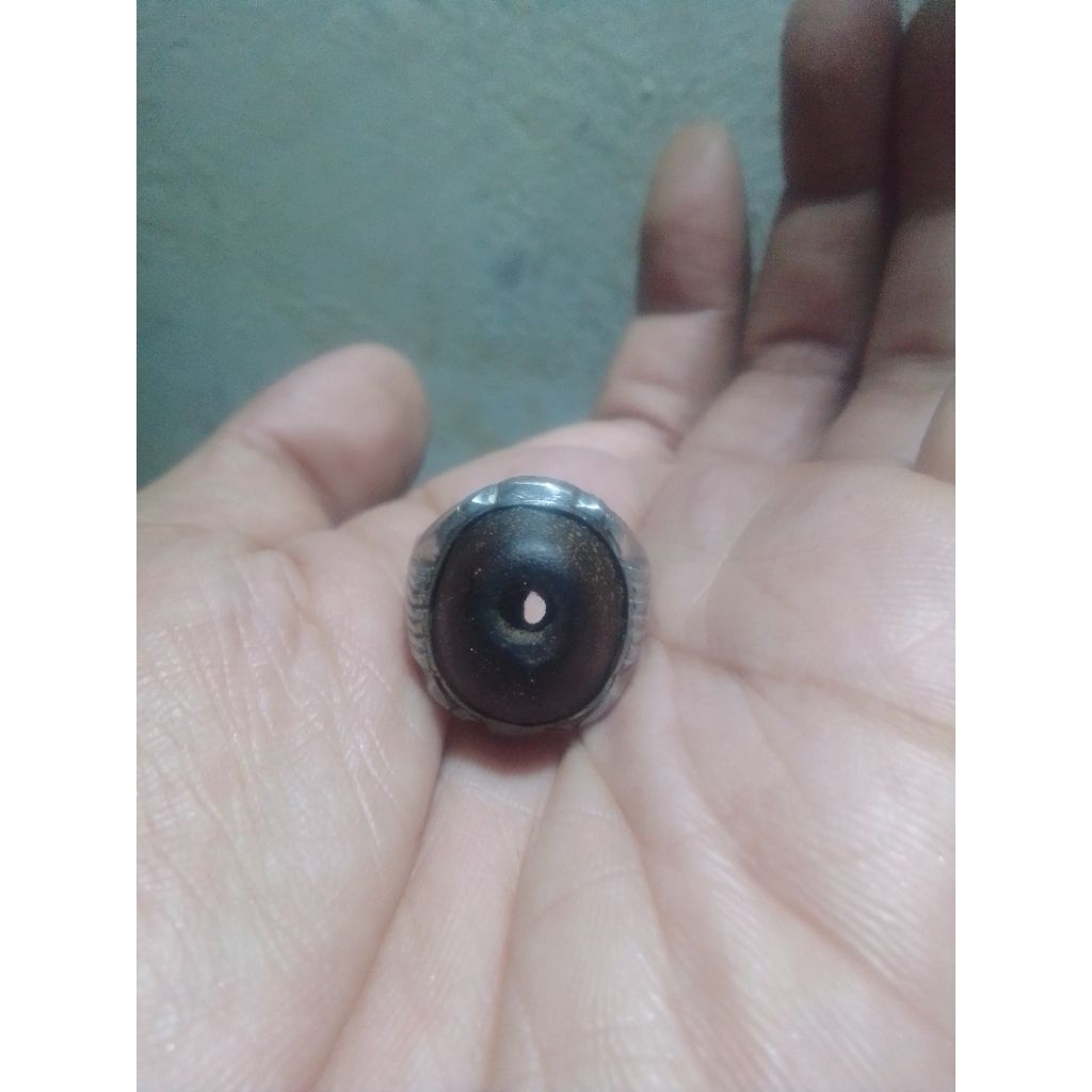 kayu unik antik galih kelor kuno combong alami ring 6-7