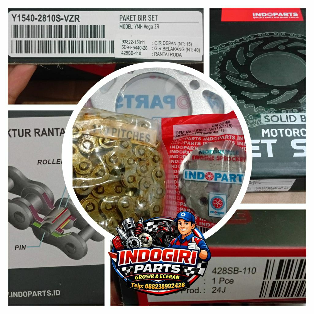 Gearset Gir Set Indopart Yamaha Vega ZR Y1540-2810S-VZR - Original Indoparts