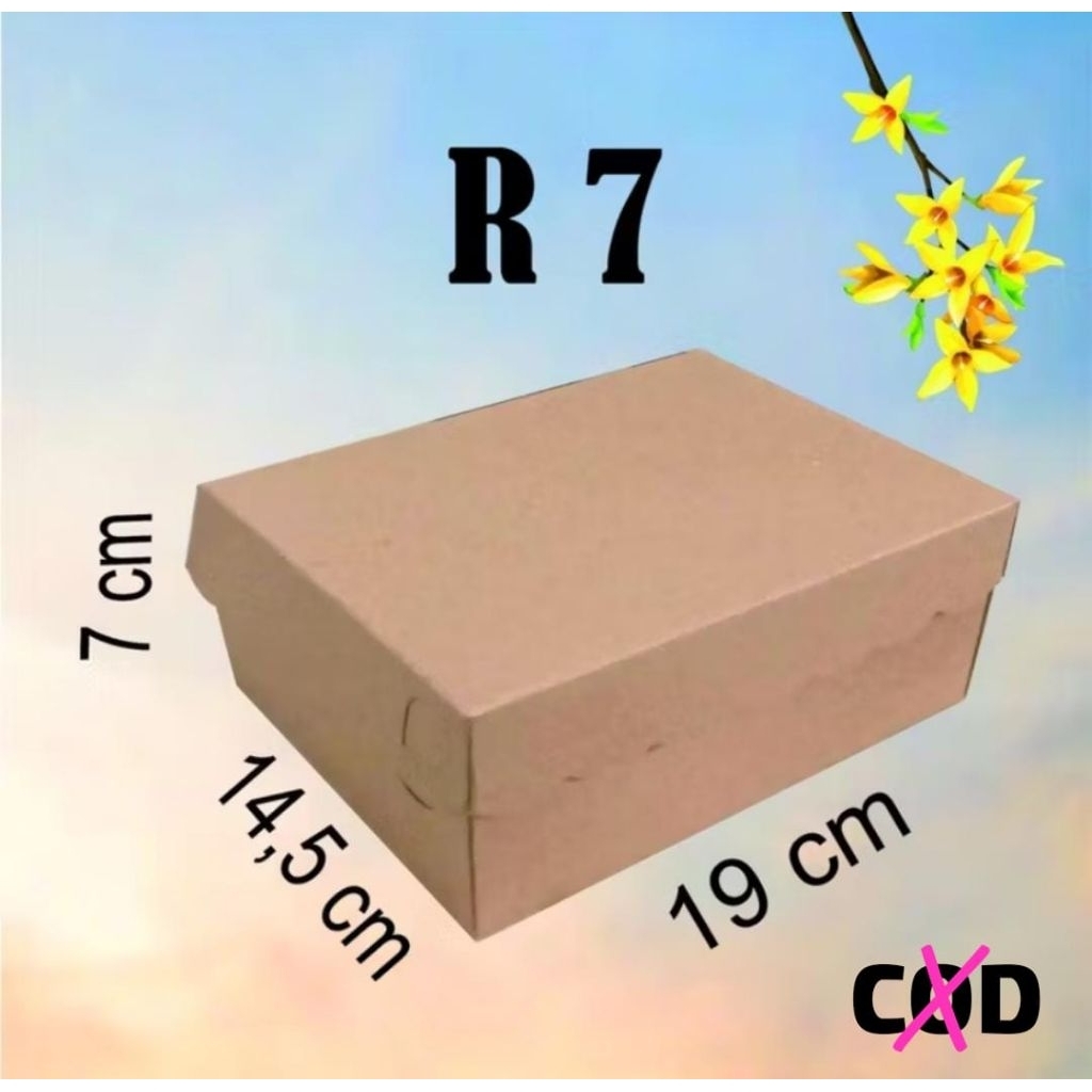 R7 isi 50 dos BKRAFT/19x14,5x7 Dos Kardus Kerdus Kotak HAMPERS Makanan Kue Roti TDK BD COD