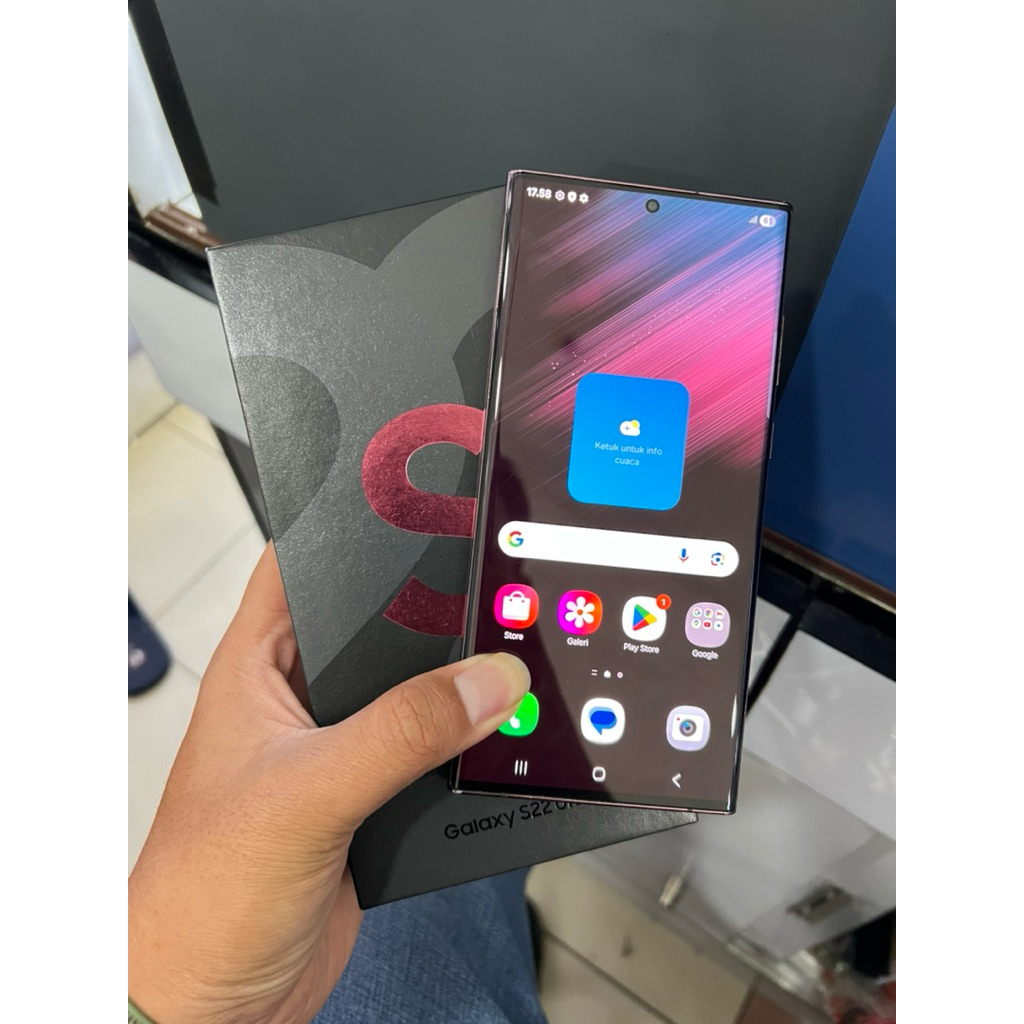 Samsung s22 ultra ram 12/512  second fullset resmi sein termurah