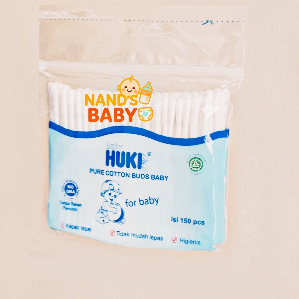 Huki Baby Pure Cotton Bud 150 Stick | Cotton Bud Baby Huki