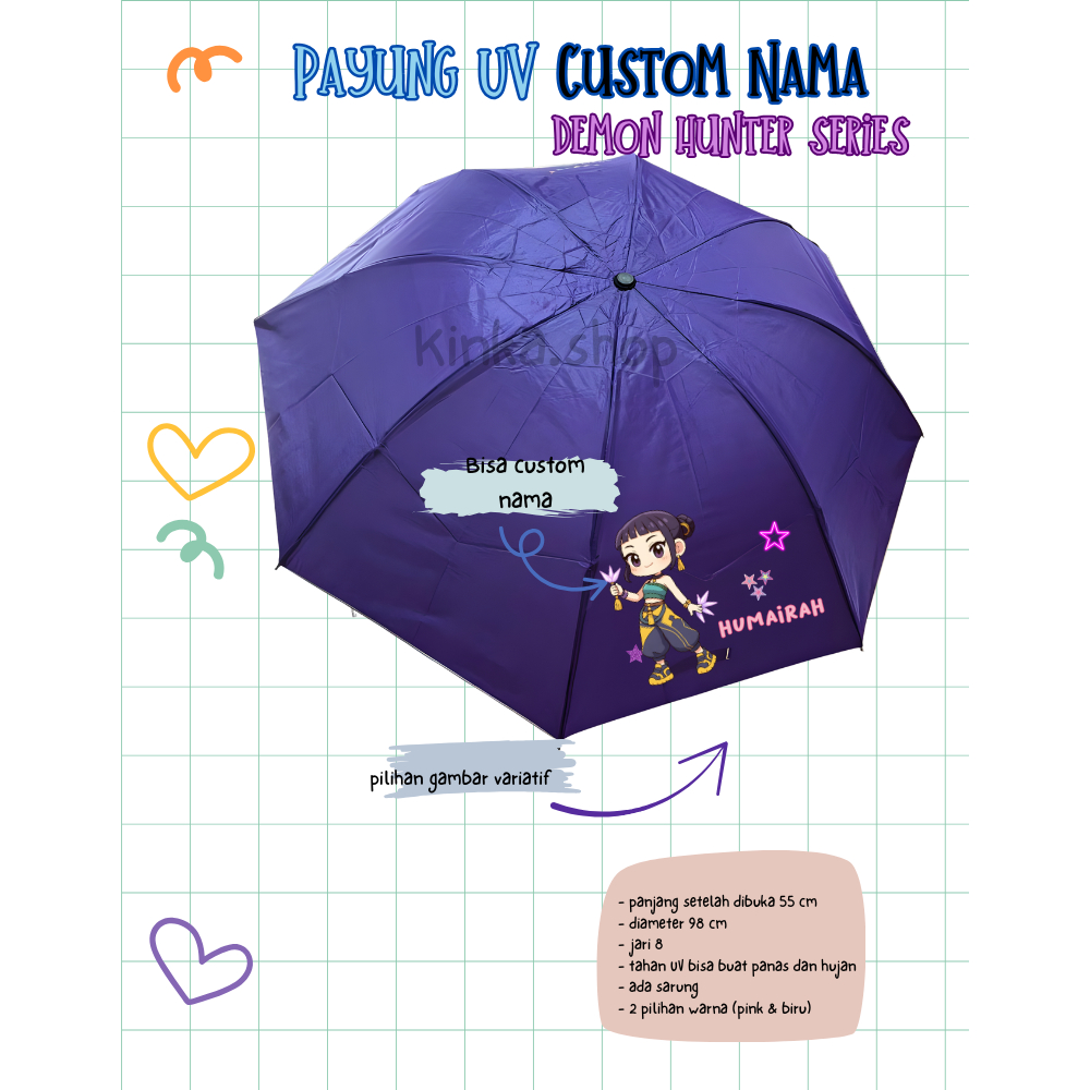 DEMON HUNTER SERIES PAYUNG CUSTOM FREE NAMA