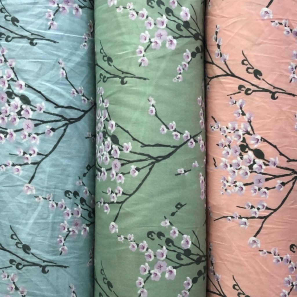 Katun jepang japan desain motif Bunga Sakura