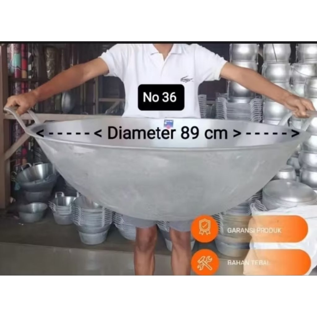 Wajan Kuali Kancah Ukuran Jumbo Besar 90 cm Kuali Untuk Masak Besar Banyak Cocok Untuk Hajatan Cater
