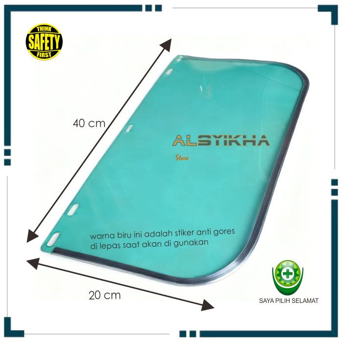 Kaca Face Shield Transparan Mika Pengganti Face Shield Cadangan Refill MikaFace Shield