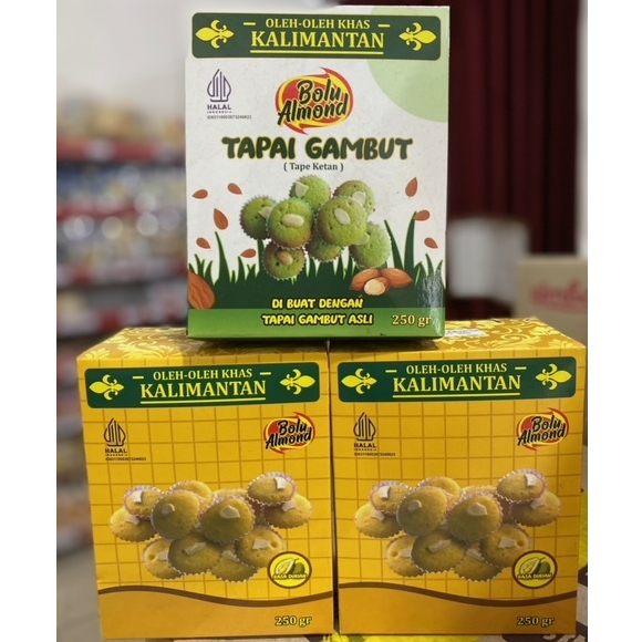 Bolu Gambut Almond Tapai Bolu Almond Durian 250g Box By Dian Jaya | Bolu Tapai | Oleh Oleh Khas Kali
