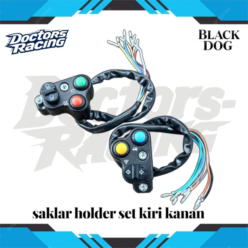 Saklar On Off Ducati 3 Tombol CNC Kiri Dan Kanan Tombol Hazard Starter Stop Engine Universal Motor 3