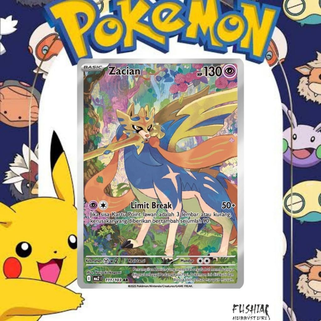 Kartu Pokemon TCG AR MA2 Zacian (111/103)