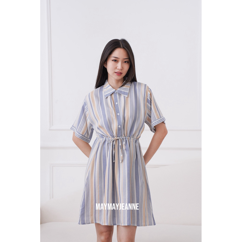 Maymayjeanne Midi dress pendek shirt Korean style formal dress