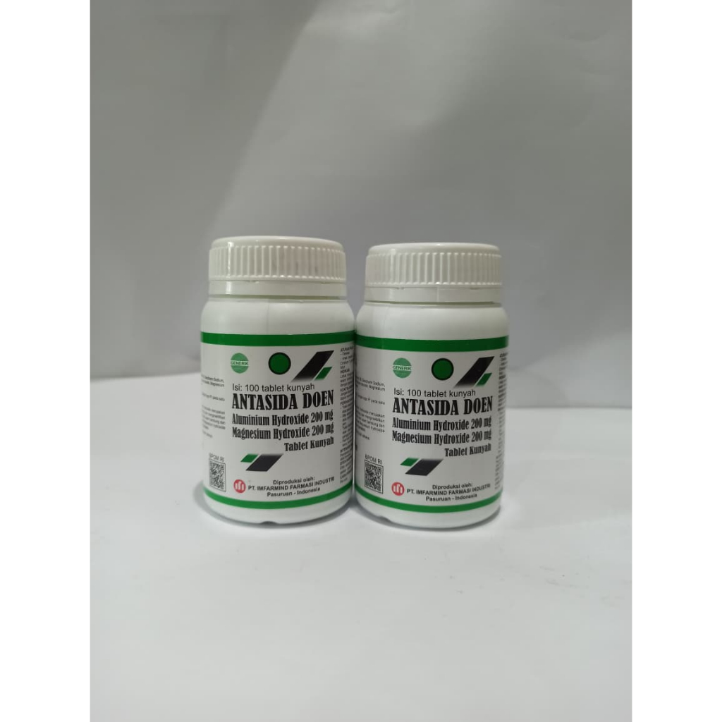 ANTASIDA DOEN Pot 100 Tablet Mengurangi Asam Lambung Gastritis Tukak- antasida pot ifi