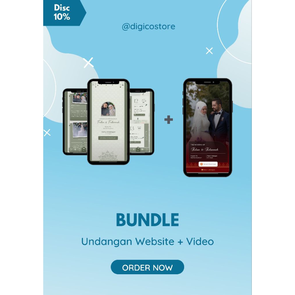 Bundle Hemat Undangan Digital | Website + Video Siap Kirim WhatsApp