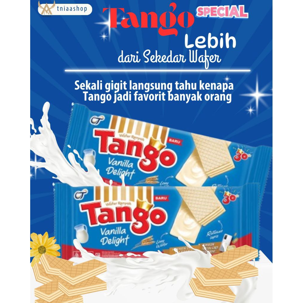 Tangi wafer -Tango wafer vanila-wafer creamy vanila-renyah manis