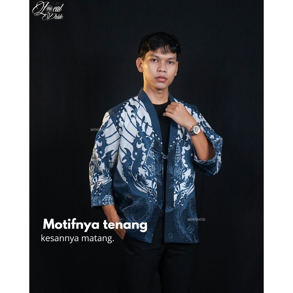 MENSBATIK - Nareshwara outer - outer batik pria - outer batik - batik pria lengan 7/8 - outer batik 