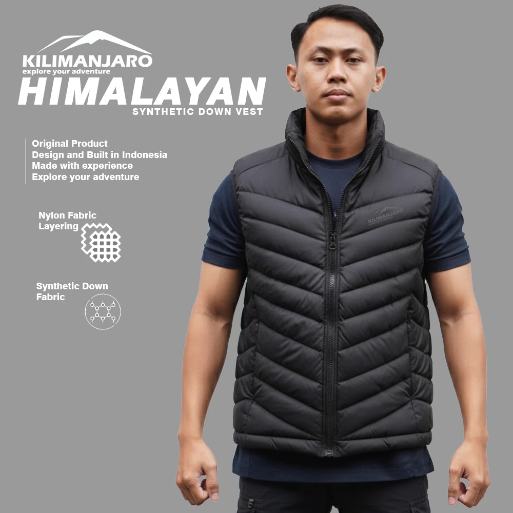 Vest Kilimanjaro Himalayan - Jaket Rompi Kilimanjaro Synthetic Down Original - Jaket Bulu Angsa Sint