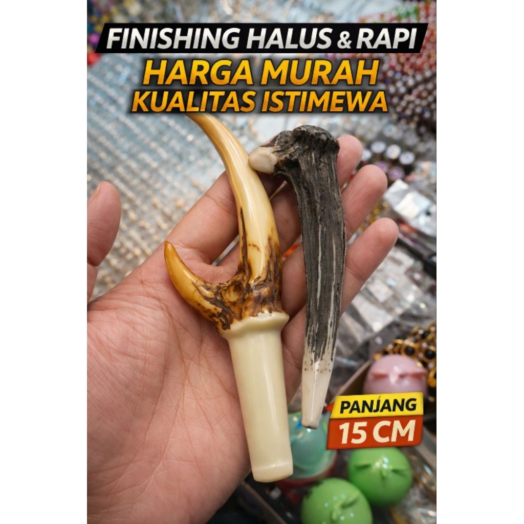 pipa once rusa 15 cm ,pipa menjagan ,pipa tanduk, pipa once, pipa unik, pipa natural, pipa pajangan,