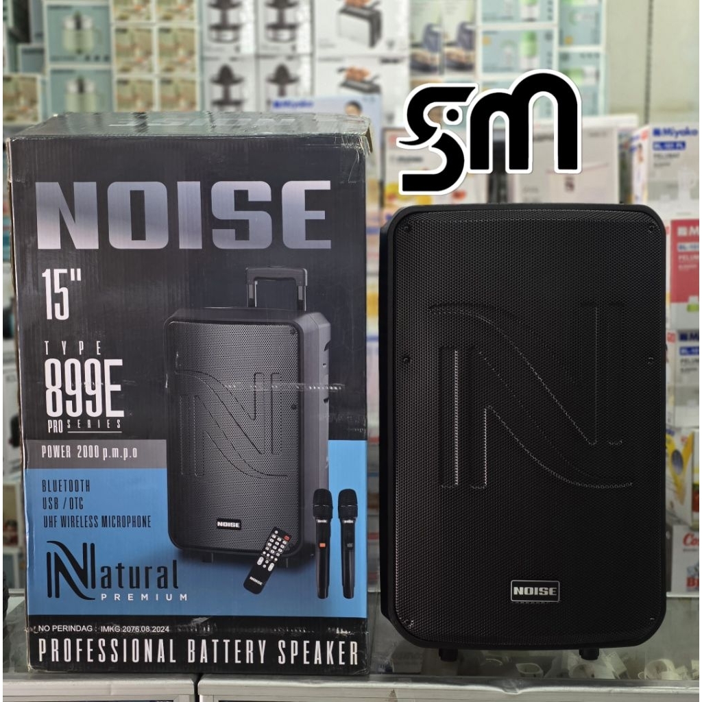 Speaker Noise NS-899E PRO 15 inch Natural Serie 899EPRO Portable Bluetooth