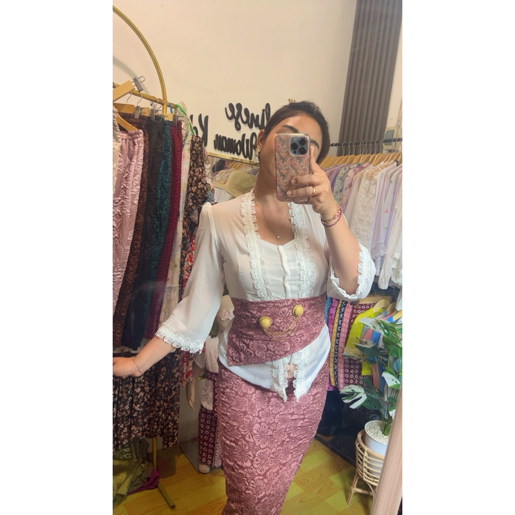 Kebaya Melody/ kebaya putih lonceng/ kebaya anak