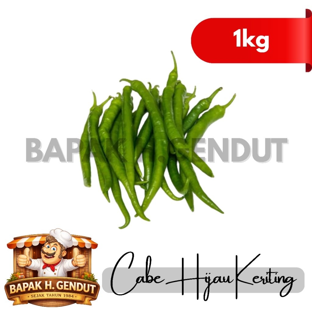 CABE HIJAU KERITING 1KG