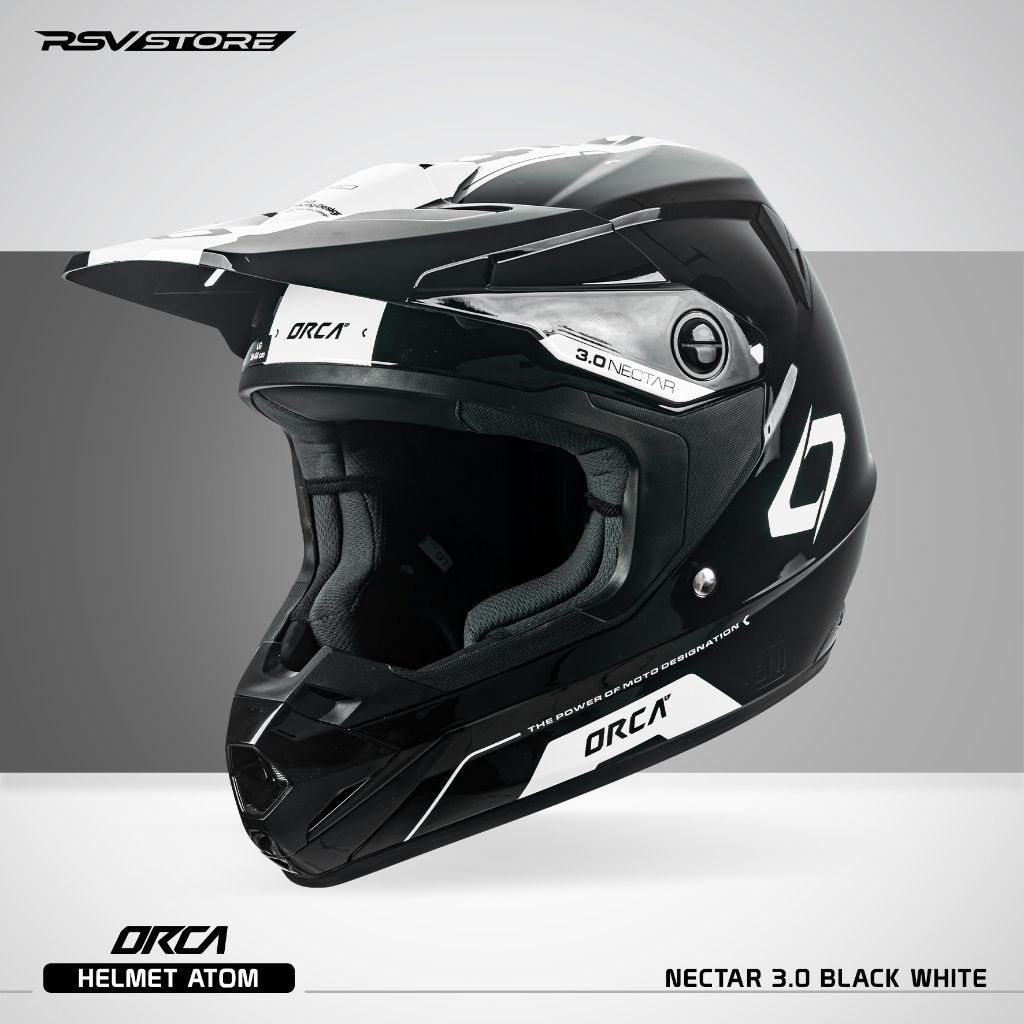 Helm Cross / Trail RSV Orca Nectar 3.0 Power Gear Supermoto Original