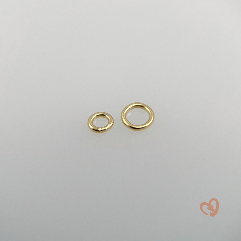 Closed Jump Ring 3mm 4mm 14K Gold Filled - Premium Connector Kalung Gelang DIY