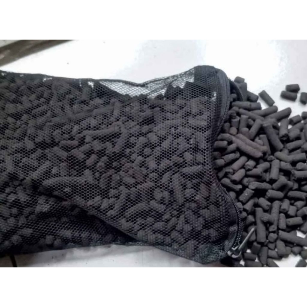 Carbon aktif / carbon aktif kemasan jaring / carbon aktif kolam ikan