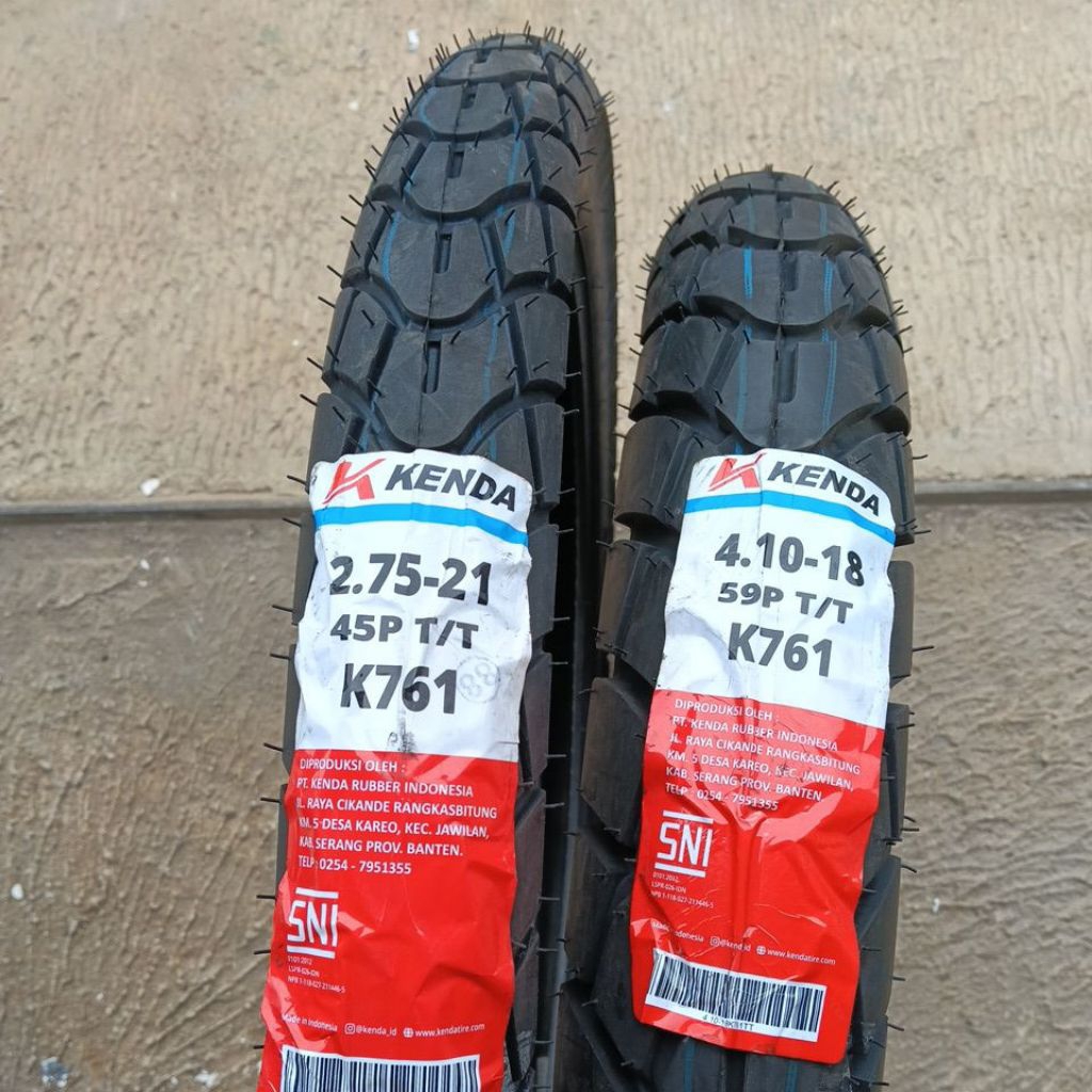 Ban Luar Depan Belakang KENDA K761 TT TR Ring 21 18 4.10 2.75 TRIALS TRIL SEMI TRAIL DUAL PURPOSE Tu