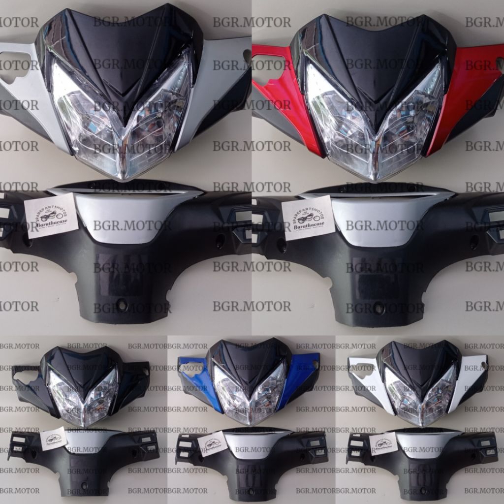 Batok Depan Belakang Supra X 125 New Batman Set Plus Lampu Reflektor Depan / Batok Kepala 1set Honda