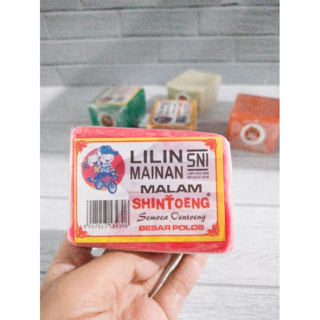 Lilin Mainan Shintoeng besar warna polos / malam mainan shintoeng plastisin