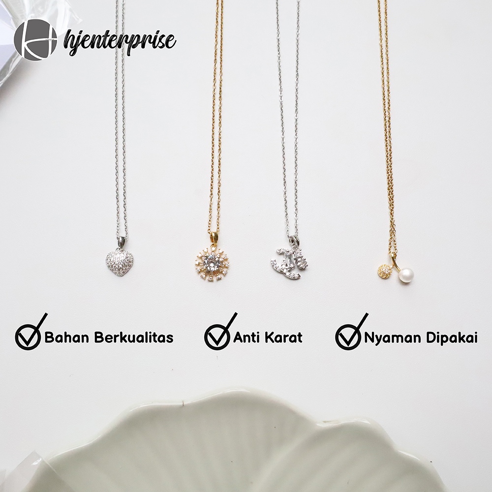 Kalung Liontin Titanium | Jewelry Wanita Kalung Anti karat | Titanium Jewelry