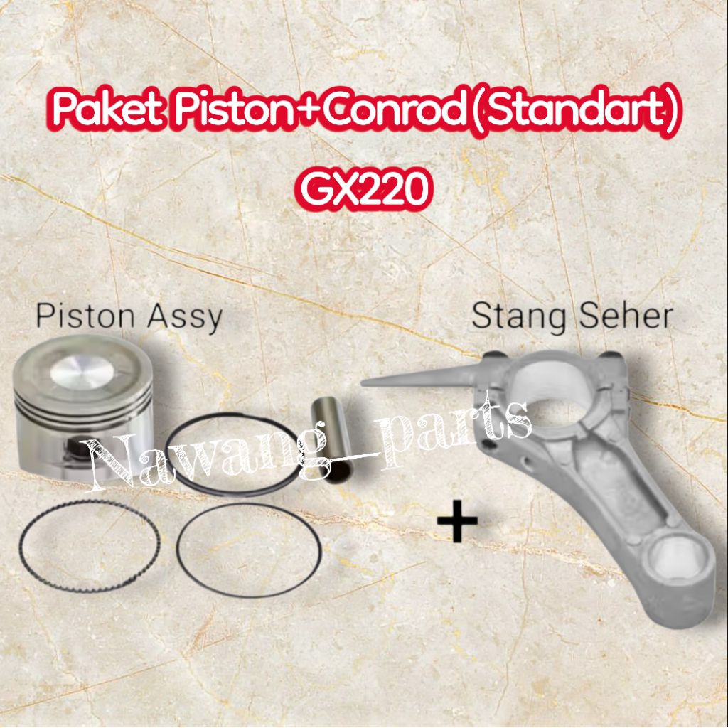 Gx220 Paket piston assy+Conrod(standart) seher+stang gx220