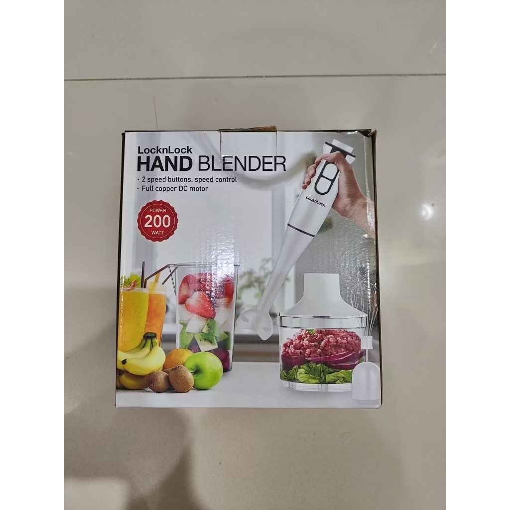 [Preloved] LocknLock Hand Blender Set - EJM846