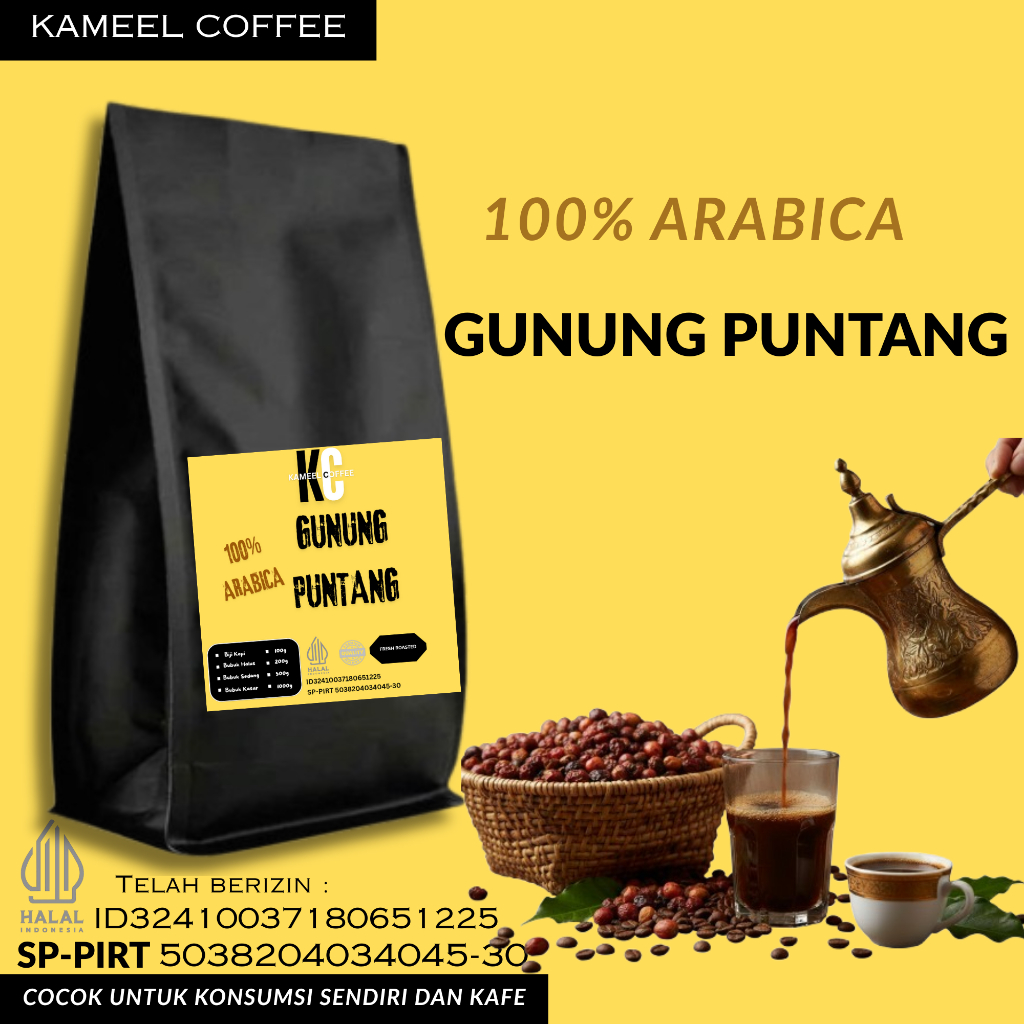 Kopi Bubuk Biji Arabica Asli Gunung Puntang