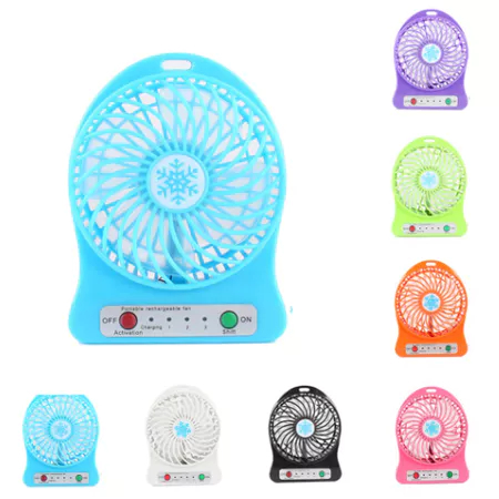 Portable Mini Fan/Kipas Angin Portable Lipat dengan kabel charger dan Batre cas