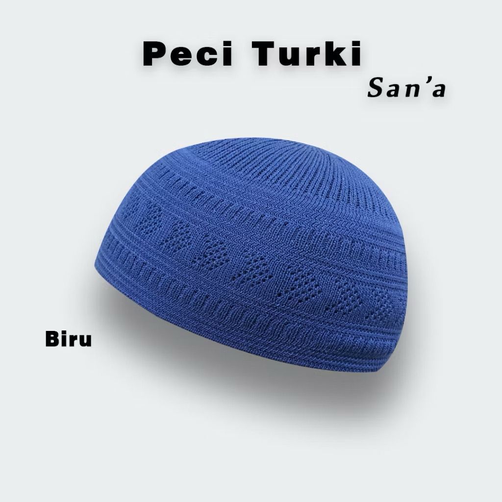 Peci Rajut Turki Dewasa Motif San'a - Kopiah Rajut Yaman Turki