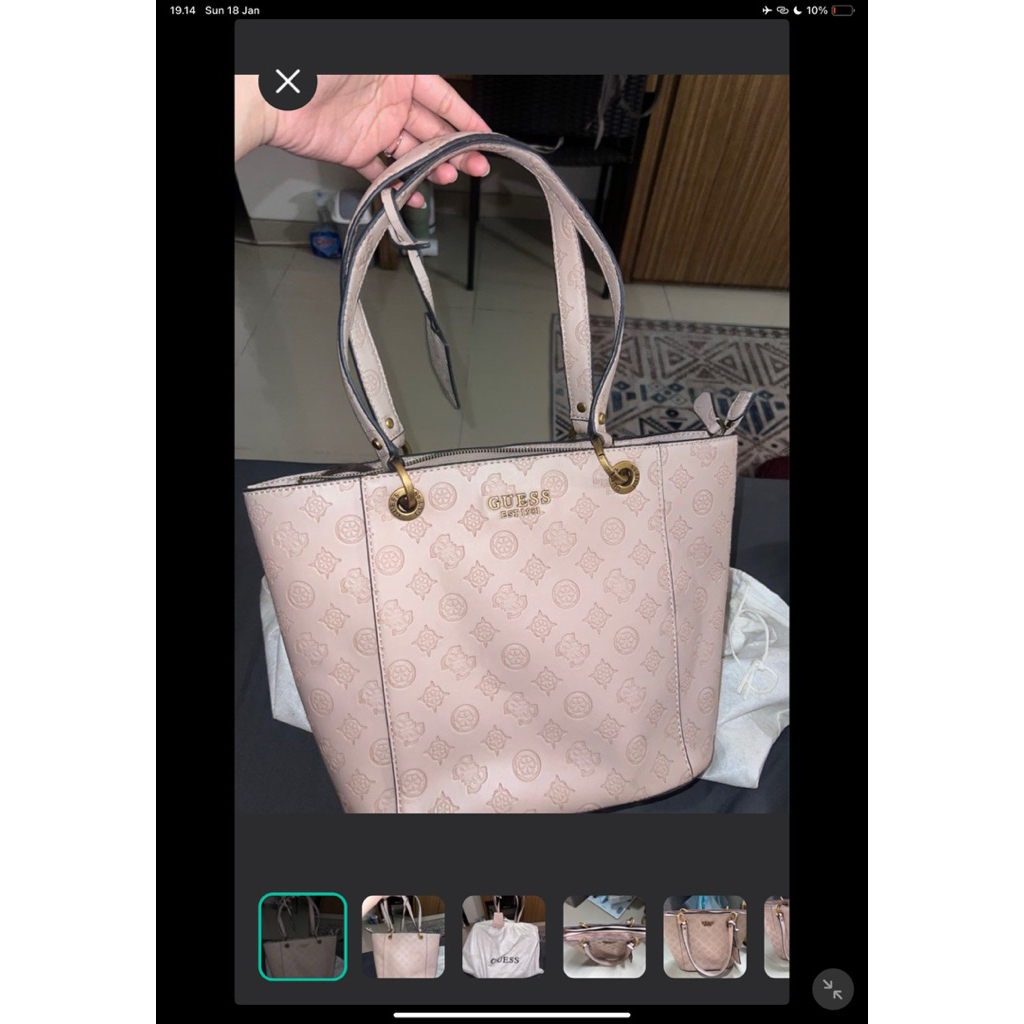 guess bag in light pink
