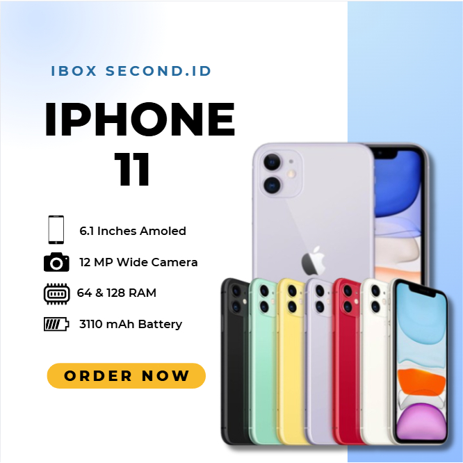 Iphone 11 64GB, 128GB  Second Ori Apple, Like New ALLSIM, Fullset
