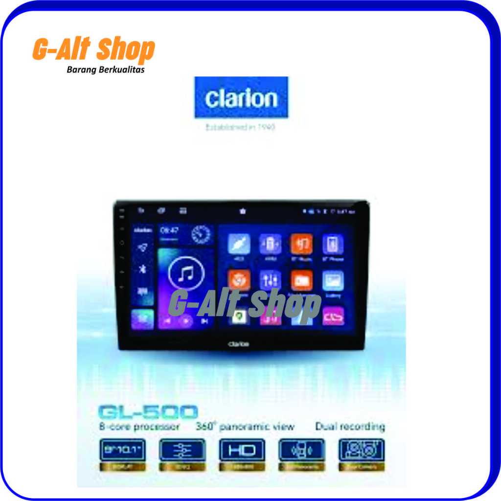 CLARION GL-500 6/128 9 INCH Headunit Android DSP 2 Baru Original