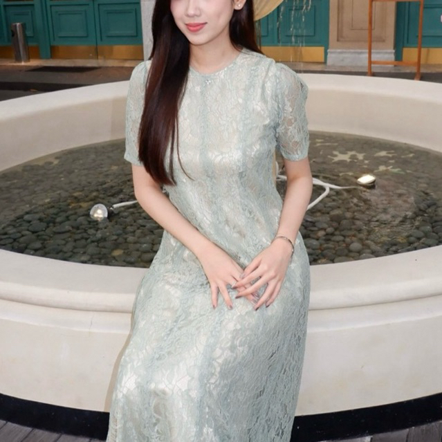 SAGE GREEN DRESS UNTUK LEBARAN