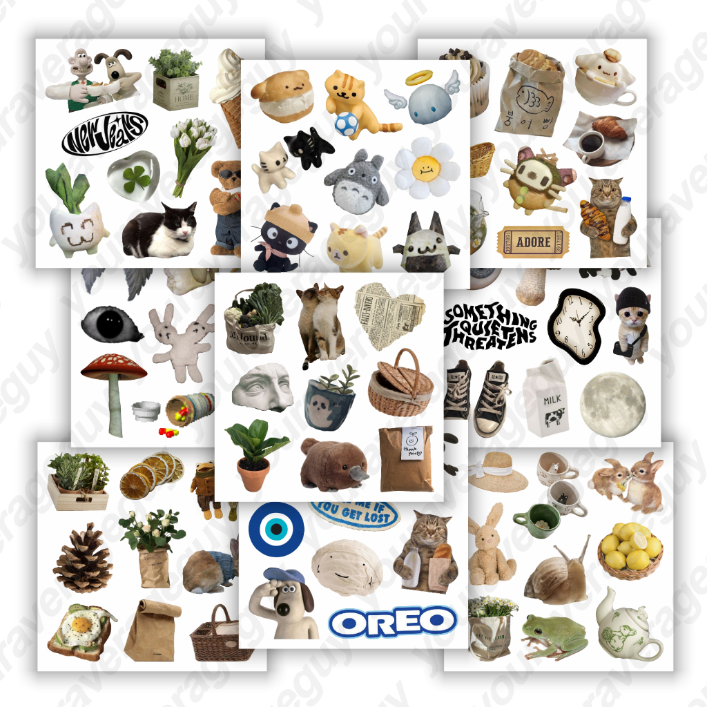 mini sticker sheet aesthetic deco y2k kidcore cute thence weirdcore journal waterproof MSS1