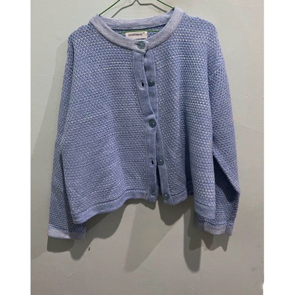 [PRELOVED] Knit Cardigan ShopInKae Biru Langit
