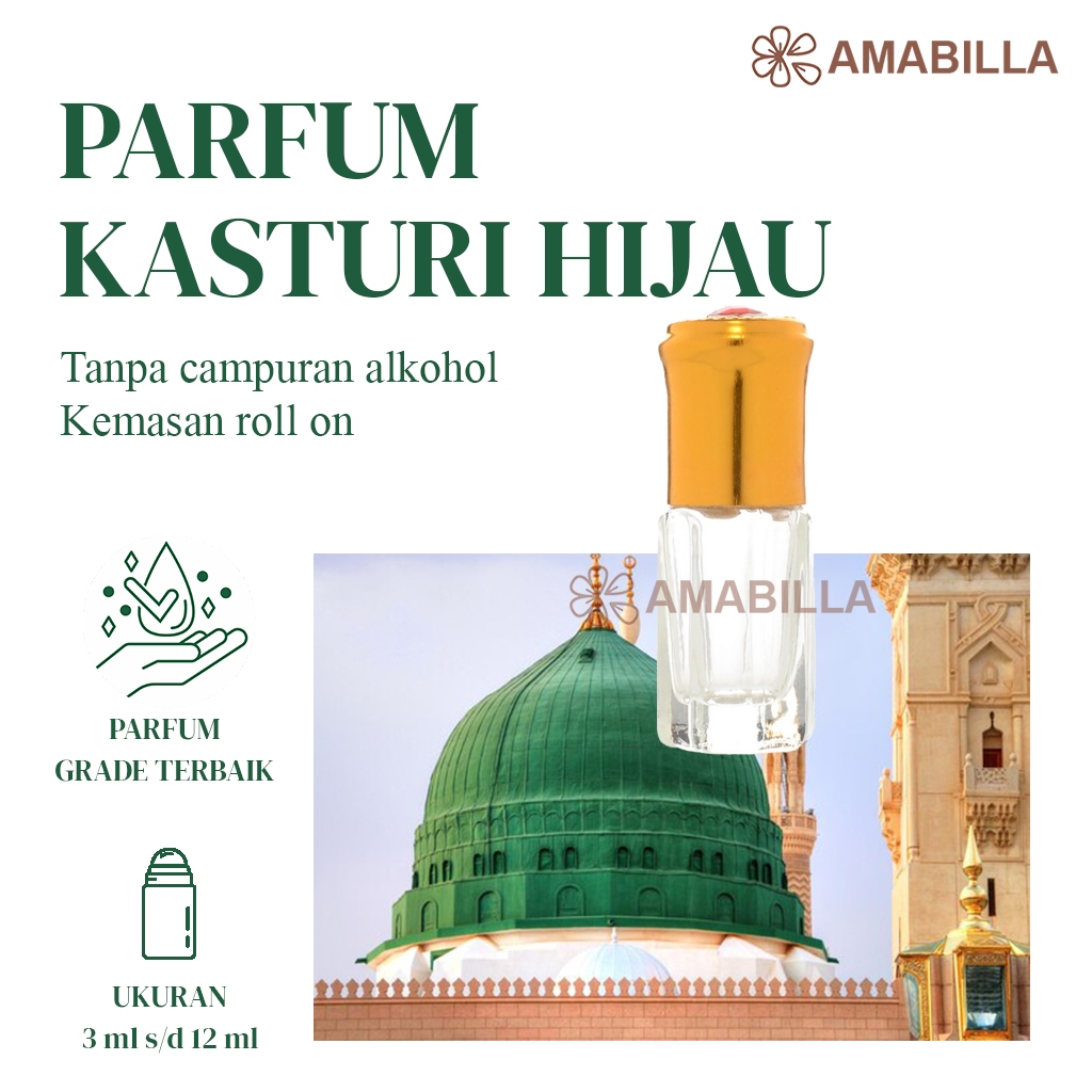 Parfum Aroma KASTURI HIJAU Original Non Alkohol 3ml Parfum Original Bibit Parfum Murni KASTURI HIJAU