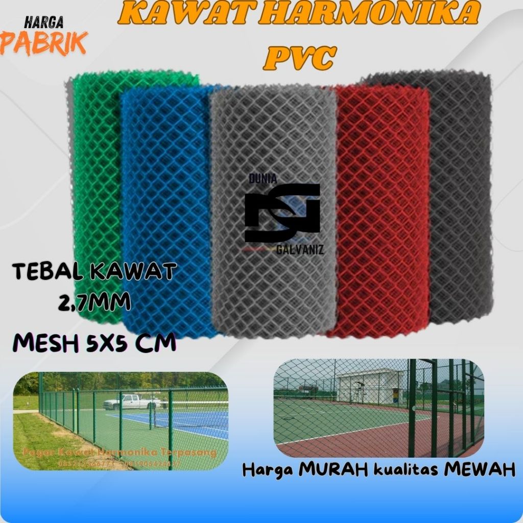 Kawat Harmonika PVC  Murah Panjang 1-10 meter ketebalan 2,7mm