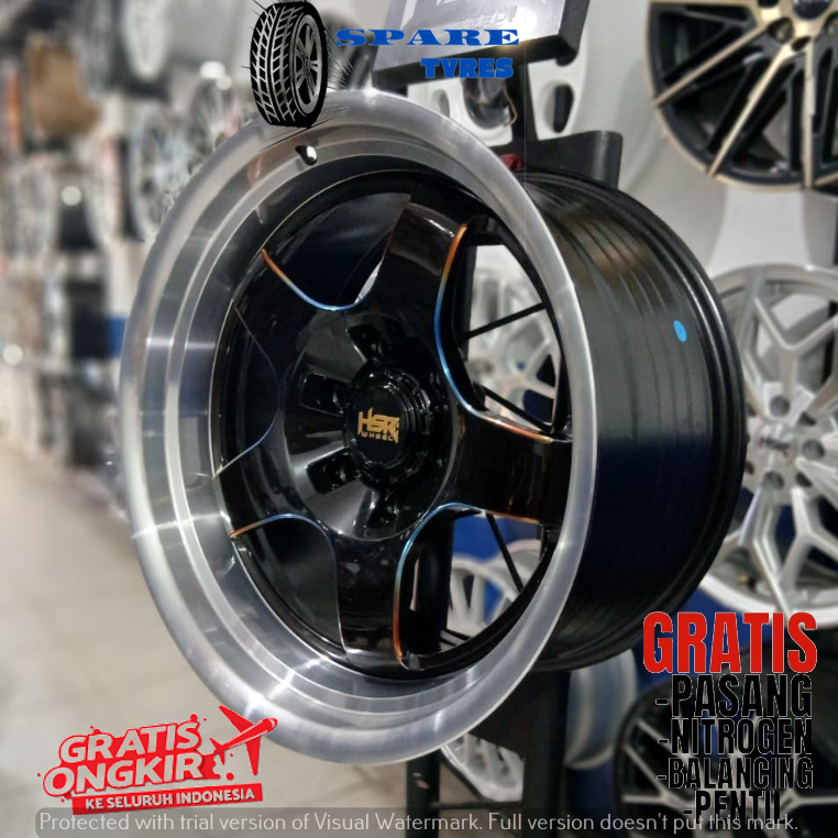 Velg mobil racing ring 18x9,5 hole 6x139,7 HSR BOB velg hsr original