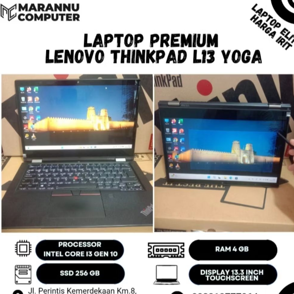 LAPTOP PREMIUM LENOVO THINKPAD L13 YOGA T470 T460 L470 CORE i3 & i5 RAM 8GB/4GB, SSD 128GB/256GB