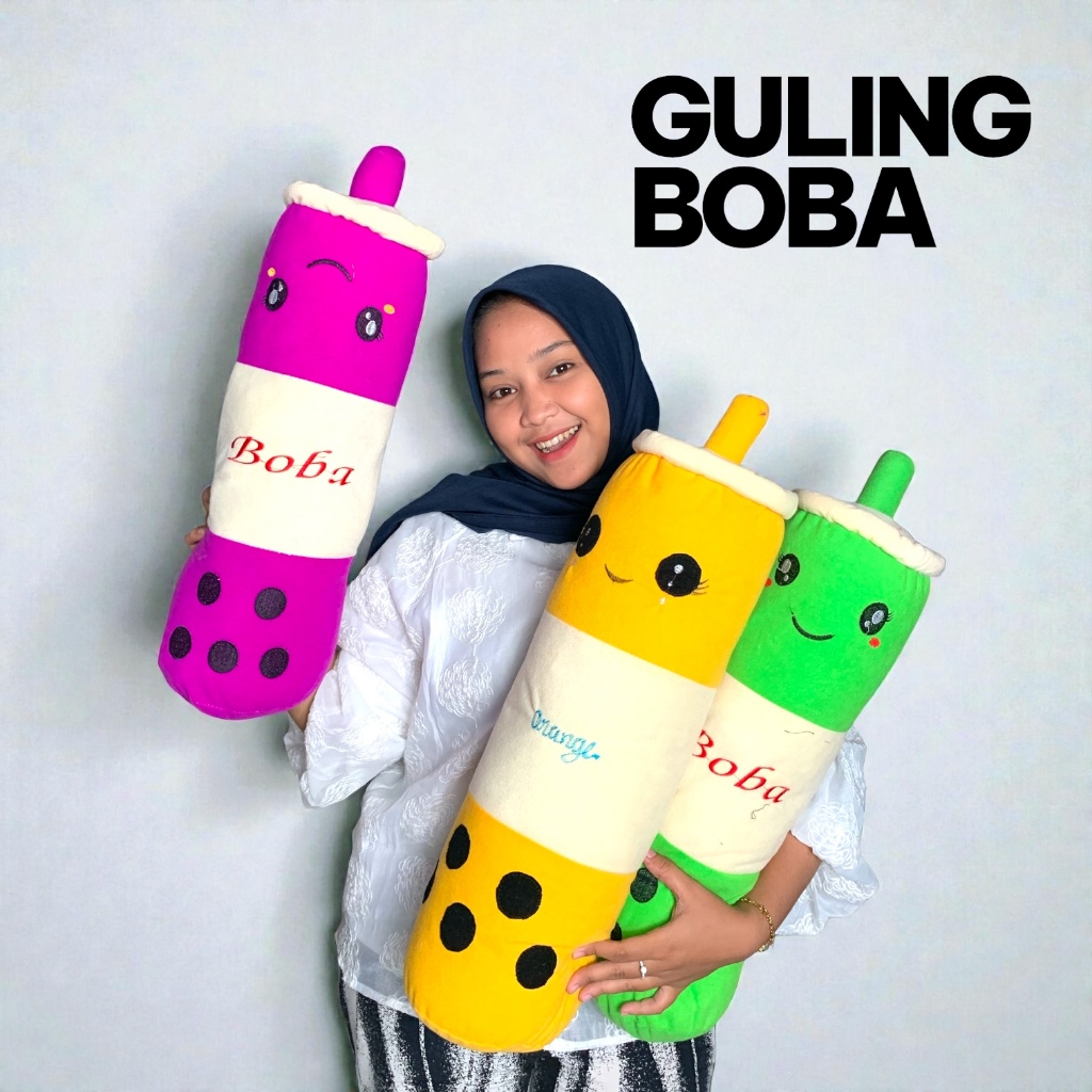 Boba Guling Anak Guling Boneka Boba non LED  cod