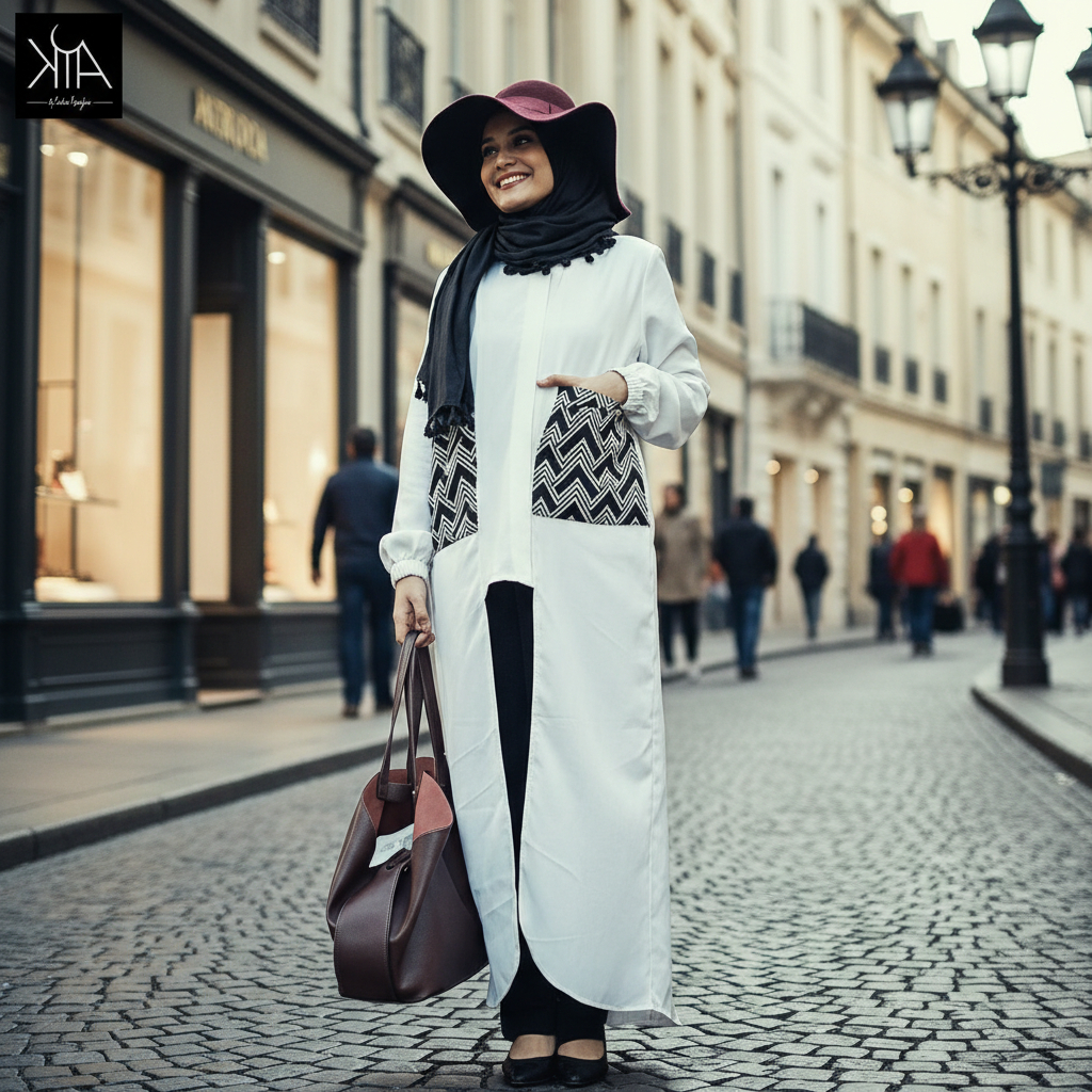 Zaskia Sungkar Triad Blouse | Tunik Modern Ethnica White Perpaduan Elegan & Sentuhan Tradisional